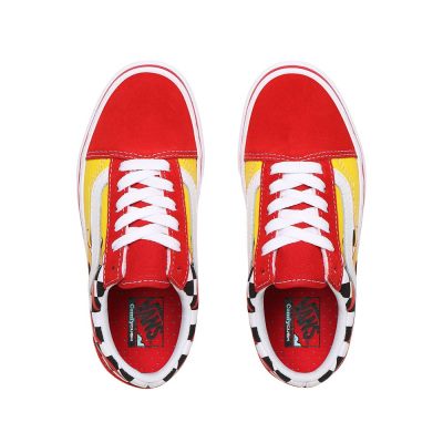 Vans Flame ComfyCush Old Skool - Çocuk Spor Ayakkabı (Kırmızı)